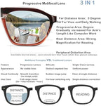 Photochromic Progressive Multifocus Reading Glasses Women,Progressive Readers No Line Quick-Transition Sunglasses