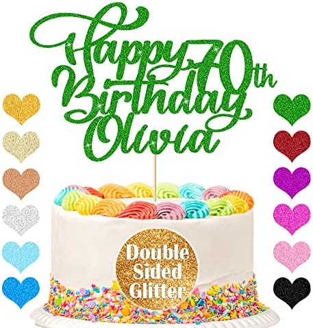 Cake Topper Customized Cake Topper Personalized Happy Birthday Cake Toppe Birthday Cake Decoration Any Name Age 1st 10th 16th 18th 20th 21st 30th 40th 50th 60th 70th 80th