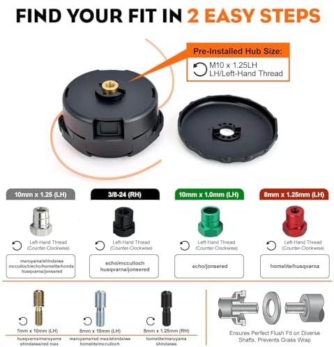 Hipa Speed Feed 400 Trimmer Head for Echo SRM225 GT225 PAS225 SRM210 SRM2100 SRM230 SRM250 PAS210 PAS230 PAS260 String Trimmer Replace 99944200907 Universal Trimmer Head