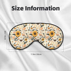 Eye Sleep Mask for Women Men - Adjustable Buckle Flower Sunflower Butterfly Print Travel Eye Masks for Sleep Mask Blackout, Comfy Sleeping Blindfolds for Women Men, Funny Blindfolds for Party Games