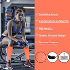 Calf Compression Sleeves for Men & Women (20-30mmhg) - Leg Compression Sleeve for Running, Cycling, Shin Splints Support, Relieve Legs Pain, Travel (One Pair)(Orange,Medium)