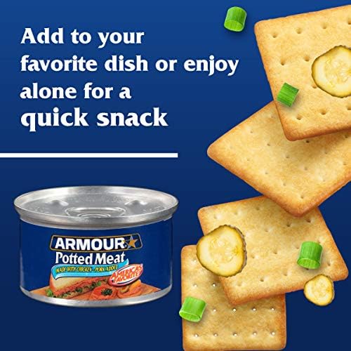 Armour Star Potted Meat, Ready to Eat Canned Meat, 10g Protein Per Serving, 3 oz. (Bulk Pack of 6)