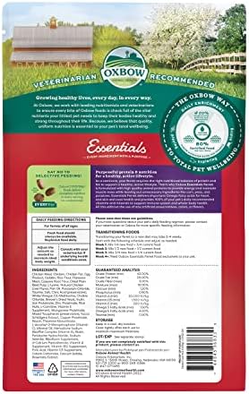 Oxbow Essentials Ferret Food, Vitamin & Mineral Rich Formula for Ferret, High Protein Food & High Fat, Small Animal Pet Products, Oxbow, Made in USA, 4 lb Bag