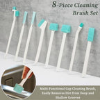 8-Piece Small Cleaning Brush Set for Tight Spaces, Mini Crevice Brushes for Household Use, Ideal for Humidifiers, Cup and Toasters