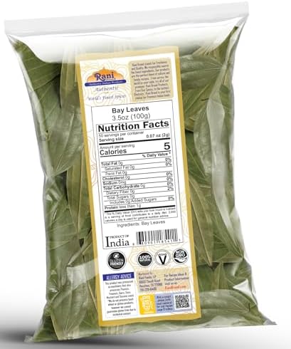 Rani Bay Leaf (Leaves) Whole Spice Hand Selected Extra Large 3.5oz (100g) ~ All Natural | Gluten Friendly | NON-GMO | Kosher | Vegan | Indian Origin (Tej Patta)