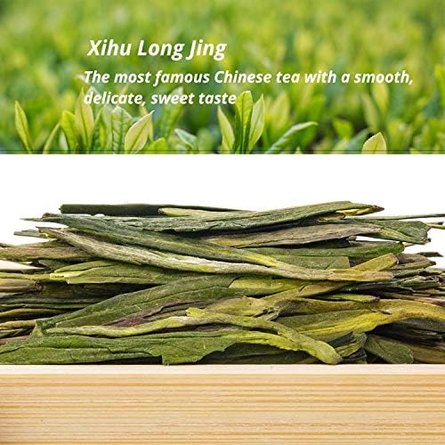 Oriarm Chinese Longjing Green Tea Loose Leaf - West Lake Dragon Well Tea 2025 Pre-Rain (Yuqian) Harvest- 100g Resealable Bag for Freshness Preservation