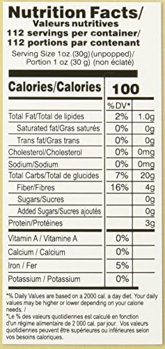 Organic Popcorn Kernels - 7lbs Resealable Bulk Jug of Gourmet Popping Corn for Microwave, Stovetop, and Popper Machines by Great Northern Popcorn