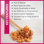 Pure Edible Arabic Gum Small 200g