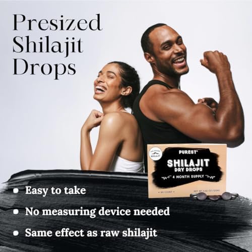 Pure Himalayan Shilajit | 100% Pure Natural Shilajit Grade A Max Potency 85+ Trace Minerals & Fulvic Acid | 3rd Party US Lab Tested | Immune Support Supplement - Men and Women | Dry Drops (120 ct)