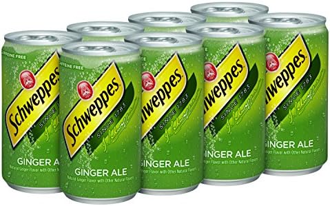 Schweppes Soft Drink Cans, Ginger Ale, 8 ct