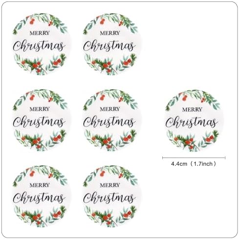 Ercadio 40 Pcs Edible Merry Christmas Cupcake Toppers Green Round Christmas Cupcake Drink Topper Picks for Xmas Eve New Year Holiday Party Cake Decorations Supplies