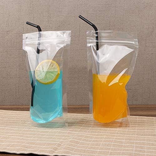 Blisstime 50 Pack Stand Up Pouch Bags, Resealable Clear Self-seal Pouches with Tear Notch for Food Packing (3.9 X 5.9 Inches)