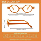 JOSCHOO 5 Pack Retro Round Reading Glasses Mini Small Comfortable Readers for Women Men (5 Mix Clour-4, 1.25)