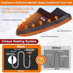 Heated Slippers,BIAL Unisex Electric Heating Pad for Feet,Rechargeable Battery Shoes Heat Foot Warmer Feet Warmer Winter Slippers Cold Weather Slipper for Men Women