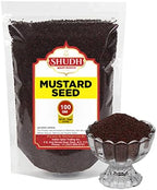 SHUDH BLACK MUSTARD SEEDS 3.5 oz | 100GM | Whole Spice (Kali Rai) ~ All Natural | Gluten Friendly | NON-GMO | Vegan | Indian Origin