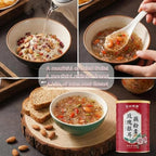 TXDYNLLK Lotus Root Powder Soup Mix, Instant Chinese Asian Cuisine, Includes Nuts Dried Fruit, Chia Seeds, Osmanthus, Black Sesame Seeds, Jujube & Sweet Snacks Box, Family Meal Drinks(17.63oz)500g