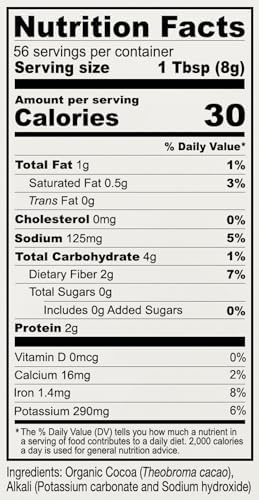 Anthony's Organic Black Cocoa Powder, 1 lb, Unsweetened, Dutch Processed, Gluten Free, Non GMO