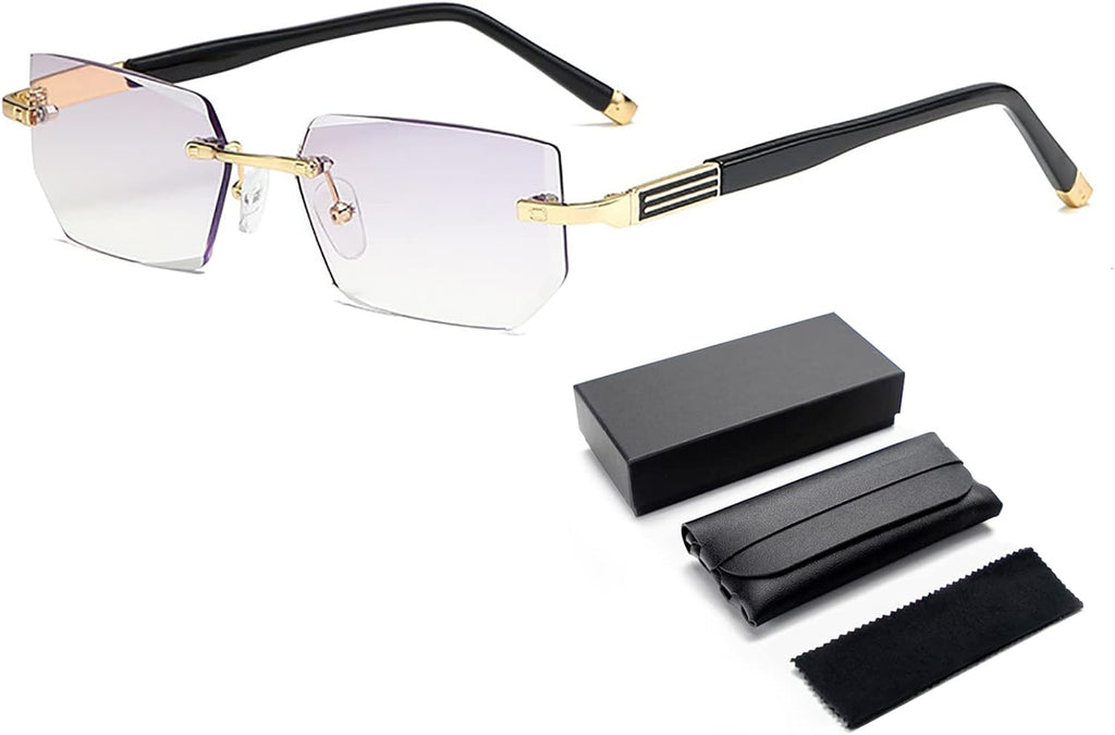 2023 New Sapphire High Hardness Anti-Blue Progressive Far and Near Dual-Use Reading Glasses