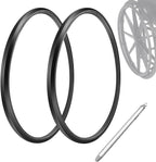 Wheelchair Rear Wheel Replacement Tire, 24 "X 1" Universal Flat-Free Polyurethane Tire,Equipped With Installation Tools, Wheelchair Accessories For All Brands(1 Pair)