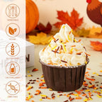Autumn Jimmies Thanksgiving Sprinkles 7oz - Orange, Yellow, Brown Edible Fall Sugar Candy for Cookie, Cake, Ice Cream, Cupcake Decorating, Halloween Christmas Baking Supplies