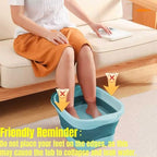 Foot Bath 15L(4 GL) Collapsible Foot Soak Tub with Handle, Foot Spa Bath Massager Foot Soaking for Dry Cracked Feet, Plastic Foot Bucket
