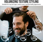 Texture Comb, Volumizing Fluffy Texture Styling Comb for Men and Women, Wide-Tooth Texturizing Styling Tool for Volume & Fringe Parting, Black