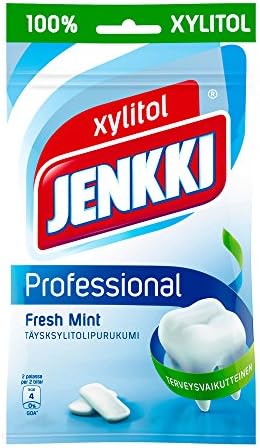 Jenkki Professional Fresh Mint - Finnish - 100% Xylitol - Chewing Gum - Bag 90g