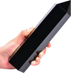 Large Black Obsidian Crystal Tower Natural Healing Crystal Point Wand Obelisk 6 Faceted Reiki Chakra Meditation Therapy Home Decor Gift 2-2.5 LBS
