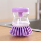 1PC Press Type Kitchen Cleaning Brush with Soap Dispenser Liquid Filling Dishwashing Brush Home Cleaning Tool