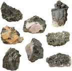 Rockcloud Natural Green Tourmaline Crystal Cluster for Reiki Meditation, Irregular Raw Stone Mineral Specimen for Home Decoration, 0.11-0.22 lb