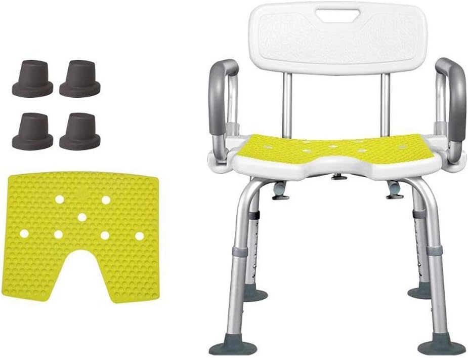 Bath Stools Bathroom Stools Bathroom Shower Lift Chair Shower Stool Pregnant Woman Bath Seat with Padding Removable Armrests Suction Cup Feet Transfer Aid Compatible with Seniors Disabled Showe