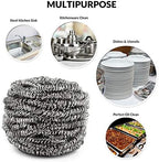 12 Pack Stainless Steel Scourers by Scrub It – Steel Wool Scrubber Pad Used for Dishes, Pots, Pans, and Ovens. Easy scouring for Tough Kitchen Cleaning.