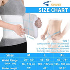 S Abdominal Binder Post Surgery - Elastic Waist Band for Stomach Support & Compression, Bariatric, Tummy Tuck | Latex-free, Breathable Belly Wrap Hernia Belt Lipo Garment - (30" - 45") 3 PANEL - 9"