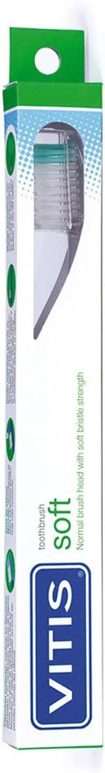 Vitis - Adult Toothbrush with Soft Bristles, Assorted Colors, 1 Count