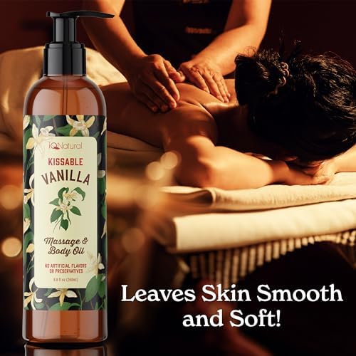Fractionated Coconut Oil for Skin, Edible Massage Oils for Date Night, Oil for Massage Therapy, BodyOil for Intimacy, Sensual Massage, Warming Massage Oils for Date Night Heat Edible - 8oz