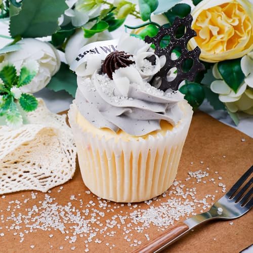 White Sanding Sugar - Sparkling Sugar Crystals for Baking Decorations (130g/4.6oz) - Edible on Cookies, Cupcakes, Cakes, Ice Cream | Wedding, Party, Valentines Sugar Sprinkles
