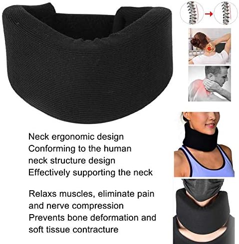 VGEBY Neck Brace, Soft Sponge Neck Brace Cervical Collar Support Pain Relief Traction Stretcher for Outdoor Fitness(S) Soft Cervical Collar Soft Cervical Collar Soft Neck Collar