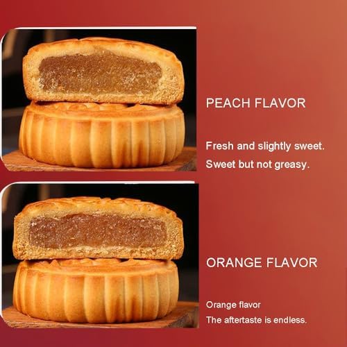 Phuumy 1.76lb Mooncake Delicious and Traditional Moon Cake Assortment,Mooncakes Filled with Rich and Flavorful Ingredients, Perfect for Celebrating Mid-Autumn Festival （8Pcs）
