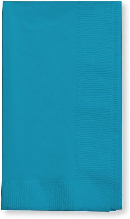 Creative Converting Touch of Color 2-Ply 50 Count Paper Dinner Napkins, Turquoise