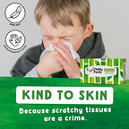 The Cheeky Panda Bamboo Facial Tissues Boxes | 12 x Flat Tissue Boxes (80 Tissues per Box) | Soft 3 Ply Bamboo Tissue Paper Bulk | Sustainable Tissues Flat Box