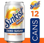 Sunkist Zero Sugar Orange Soda, 12 fl oz cans, 12 pack