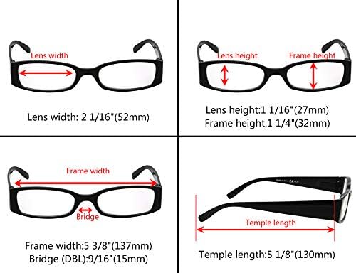 Eyekepper 5 Pairs Reading Glasses for Women Reading +2.50 Striped Frame Reading Eyeglasses
