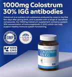 Bovine Colostrum for Women - Colostrum Supplement with 1,000mg per Serving and 30% IgG Immunoglobulins from First Milking - Low Heat Processed for Maximum Potency Non-GMO & Made in the US (2 Month)