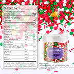 Christmas Sprinkles, Edible Confetti Round, Gold Sprinkles for Cupcake Decorating, Edible Christmas Cake Decorations, Cupcake Toppers, 130g/4.58oz
