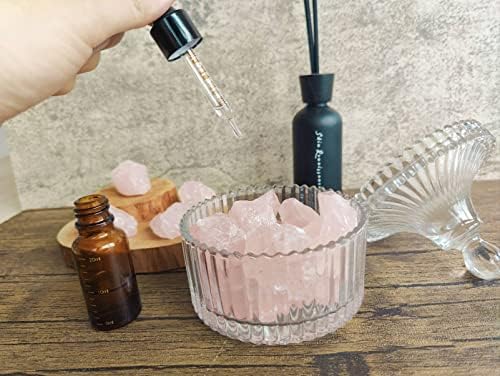 MAIBAOTA Natural Rose Quartz Crystals Bulk Raw Healing Crystal Stones 1" Raw Rough Gemstones Rocks for Tumbling Polishing Cutting Reiki Witch Quartz Crystals
