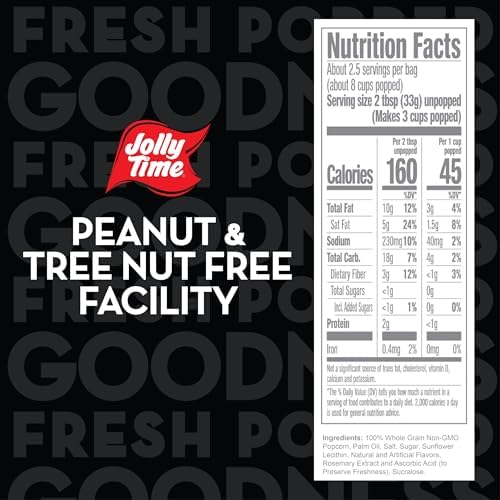 Jolly Time Kettle Corn, Festival Fun Sweet & Salty Glazed Gourmet Microwave Popcorn, 3oz Sharing Bag, 3 Bags Per Carton (3 Ounce (Pack of 36))