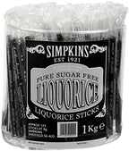 Simpkins Pure Sugar Free Hard Thin Liquorice Sticks Pack of 20 Sticks