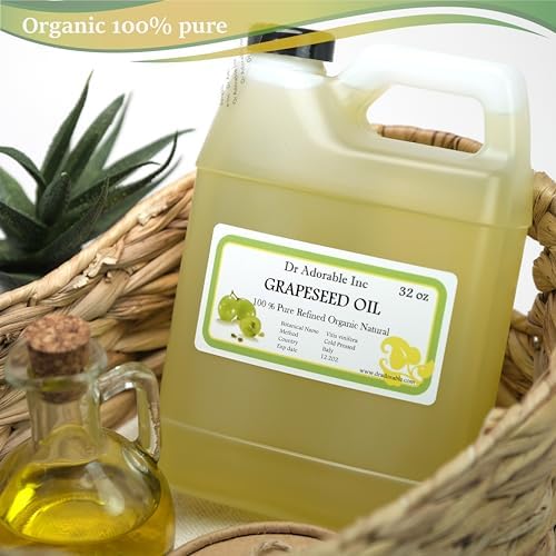 Dr Adorable - 32 oz - Grapeseed Oil - 100% Pure Cold Pressed Organic Natural