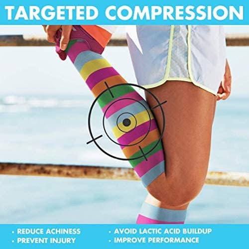 Go2Socks Compression Socks for Men Women Nurses Runners 20-30mmHg Medical Stocking Athletic (New Black, L)