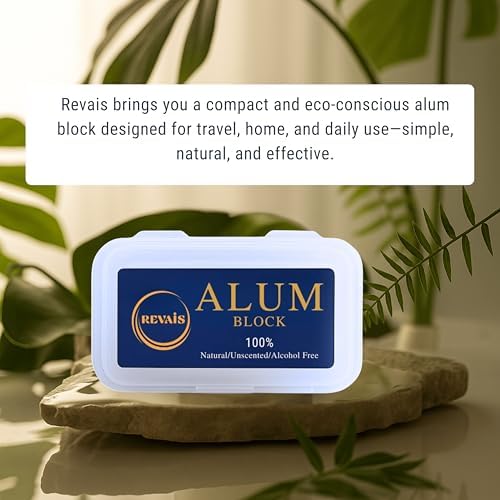 Natural Alum Block 100g – 100% Pure Fitkari Stone Deodorant & Aftershave for Men, Soothes Razor Burn & Shaving Cuts, Astringent, Non-Staining, Unscented, Alcohol-Free, Gentle on Skin
